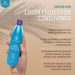 Ovation Color Protection Conditioner creamy texture glides through hair during use