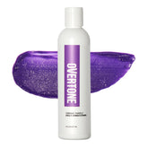 Overtone purple bottle offers a vibrant color refresh for hair.