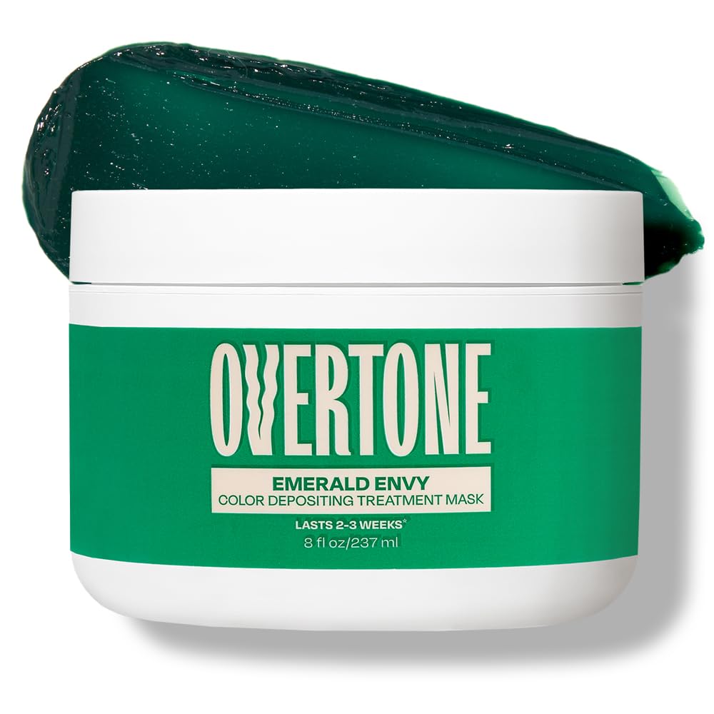 Overtone Emerald Envy bottle pour shows easy at-home color application