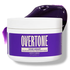 Overtone Vivid Violet bottle 8oz showing color-depositing conditioner for at-home vibrancy
