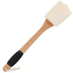 OWIIZI back loofah scrubber with long handle for easy back cleansing and exfoliation