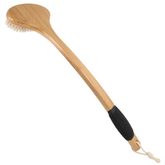 OWIIZI back scrub brush curved handle reaching hard to reach areas for exfoliation