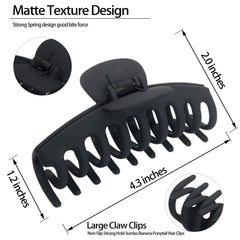 OWIIZI hair clip non-slip jaw demonstrates reliable hold during workouts and daily routines