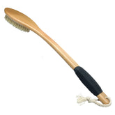 OWIIZI Bath Brush with wooden curved handle back-scrub for exfoliation