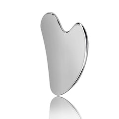 OXT Gua Sha para rostro en acero inoxidable, mejora la circulación y el tono facial.