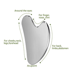 OXT Gua Sha para cuello y rostro, masaje linfático relajante.