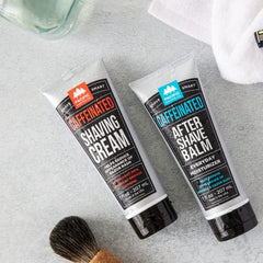 Pacific Shaving caffeinated aftershave with aloe focuses on calming irritated skin