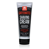 Pacific Shaving Company caffeinated shaving cream bottle provides a hydrating shave with caffeine boost.