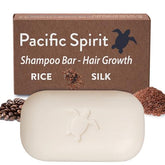 Pacific Spirit rice shampoo bar packaging emphasizes zero-waste design for eco-conscious shoppers.
