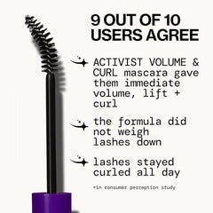Pacifica Activist Curling Mascara lashes before and after curling effect