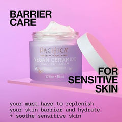 Pacifica face cream niacinamide texture swatch highlighting hydration and smoothing.