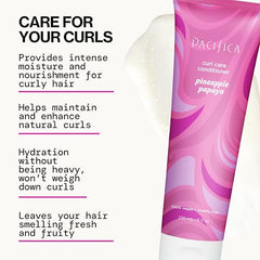 Close-up of ingredients highlights pineapple and papaya for smoother frizz control
