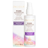 Pacifica Pore Warrior bottle with pump showing lightweight moisturizer for oily skin