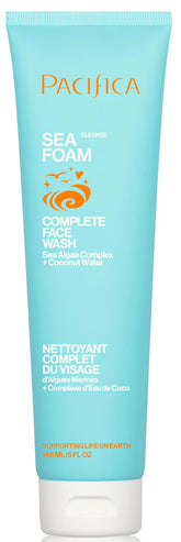 Pacifica Sea Foam cleanser bottle foaming texture for daily cleansing.