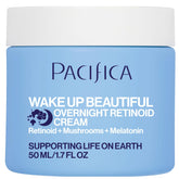 Pacifica Wake Up Beautiful night cream jar close-up highlighting hydration