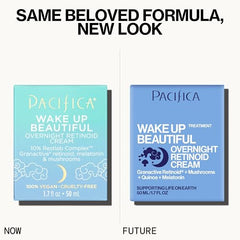 Creamy texture close-up of Pacifica Wake Up Beautiful night cream