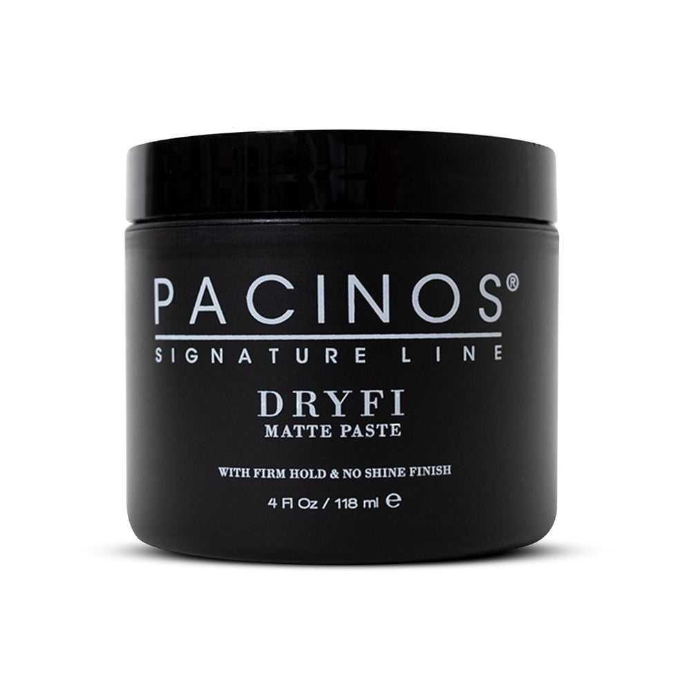 Pacinos DRYFI matte paste application showcases natural texture with medium hold