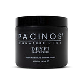 Pacinos DRYFI matte paste application showcases natural texture with medium hold