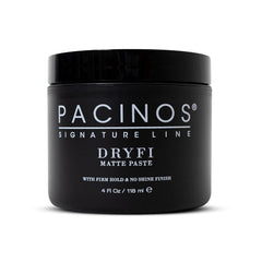 Pacinos DRYFI matte paste application showcases natural texture with medium hold