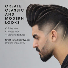 Pacinos Freeze Hair Spray texture close-up showing natural volume and definition