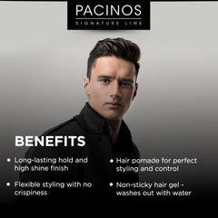 Pacinos SLEEK packaging highlights barber-grade quality and premium finish for confident styling