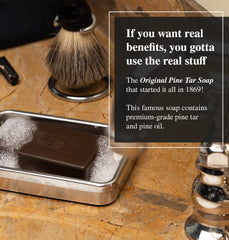 Packer's Pine Tar Soap soothing application on skin after workout