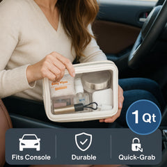 PACKISM Clear Makeup Bag 3 Medium open-top view shows easy access for liquids.