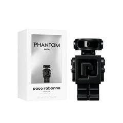 Paco Rabanne Phantom Parfum bottle front view, showcasing sleek design and premium fragrance