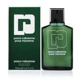 Paco Rabanne Pour Homme bottle front view for daily refined fragrance wear.