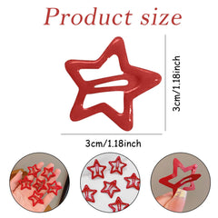 Paderison Y2K star hair clip demonstrates non-slip design for daily wear.
