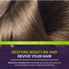 Pai-Shau Replenishing Cream Conditioner being applied for frizz reduction