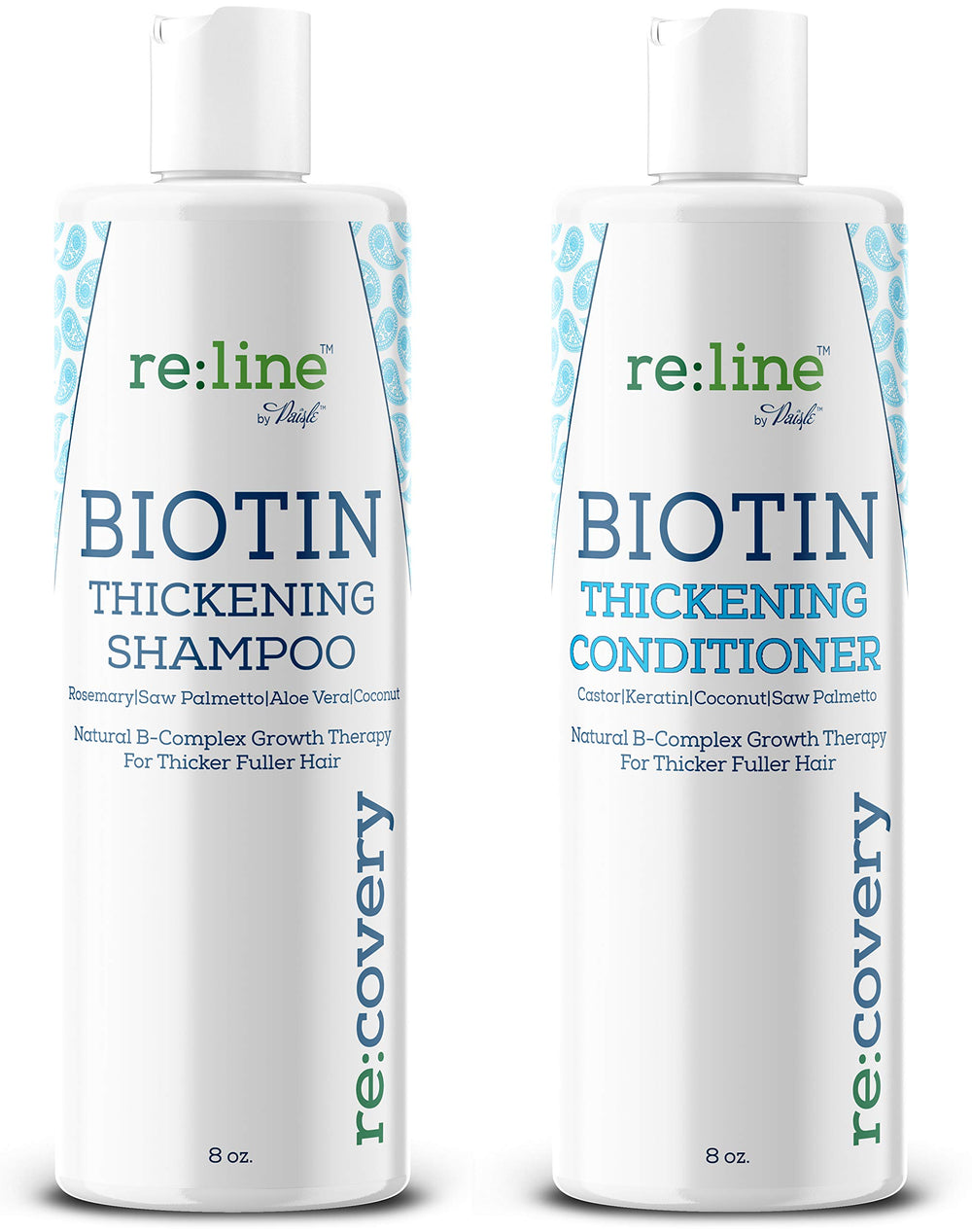 Paisle Botanics Biotin Shampoo bottle close-up for scalp nourishment.