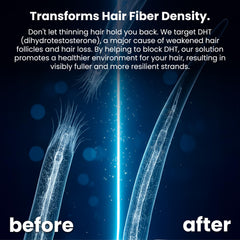 Paisle Botanics Biotin Thickening Shampoo highlights scalp-stimulation action in the bottle image.