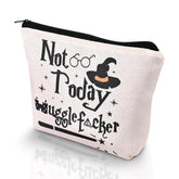 Paliboiu Magic Wizard makeup bag front view shows linen texture for travel storage