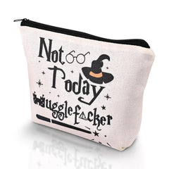 Paliboiu Magic Wizard makeup bag front view shows linen texture for travel storage