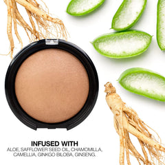 Palladio Baked Bronzer wet application for dramatic radiance