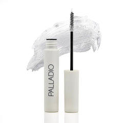 Palladio Brow Laminating Gel bottle demonstrates strong hold for salon-like laminated brows.