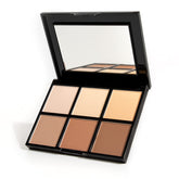 Palladio Definer Contour Palette compact with six shades for sculpted cheekbones and jawline.