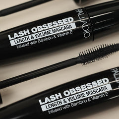 Palladio Lash Obsessed Mascara wand closeup enables precise curl and lift