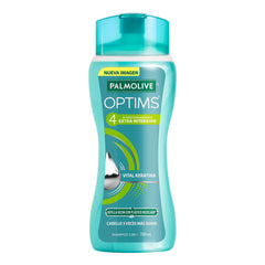 Palmolive Optims Nivel 4 Shampoo bottle front view highlighting daily cleansing benefits