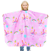 PAMAID Unicorn haircut cape, full view showing full-coverage design for kids.