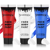 Paminify red white blue face paint tubes for vibrant patriotic designs