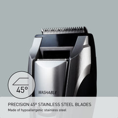 Panasonic ER-GB80-S dial demonstrates adjustable trim lengths for personalized styling
