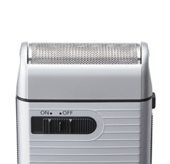 Panasonic ES-RS10-S ergonomic handle improves grip during hotel-room shaves.