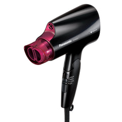 Panasonic nanoe compact hair dryer folding-handle for easy travel storage.