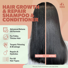 Panda's Promise Batana Oil Conditioner bottle locks in moisture for soft, manageable hair.