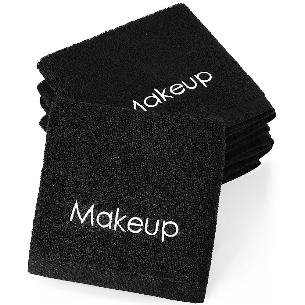 Panelee 13-inch makeup washcloths black bundle for gentle makeup removal