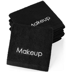 Panelee 13-inch makeup washcloths black bundle for gentle makeup removal