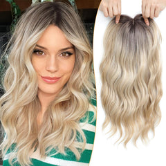 Paneway 16inch hair topper close-up shows lace base for seamless natural blending