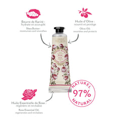 Panier des Sens mini hand cream set rose cream, floral aroma for daily pampering.